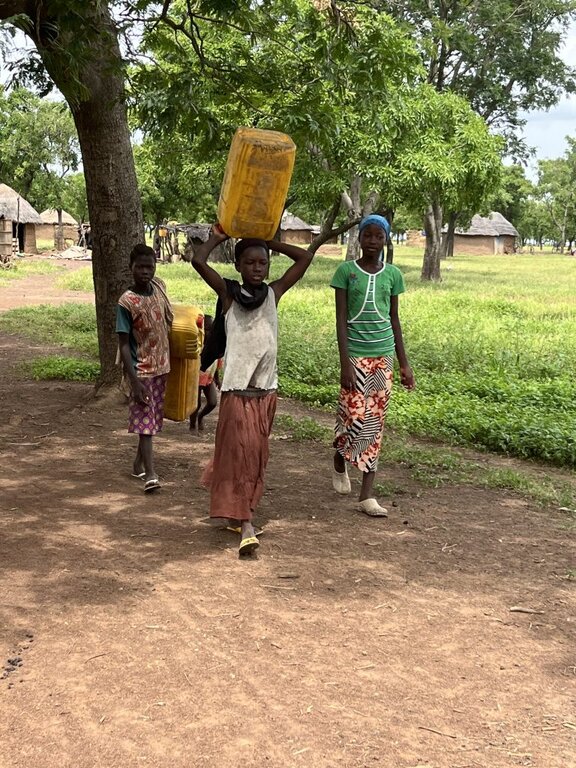 Local girls nearby the farm