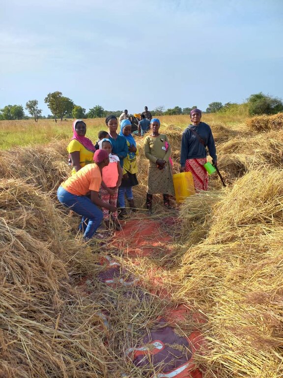 Local women participating in the Falkey Farms community program